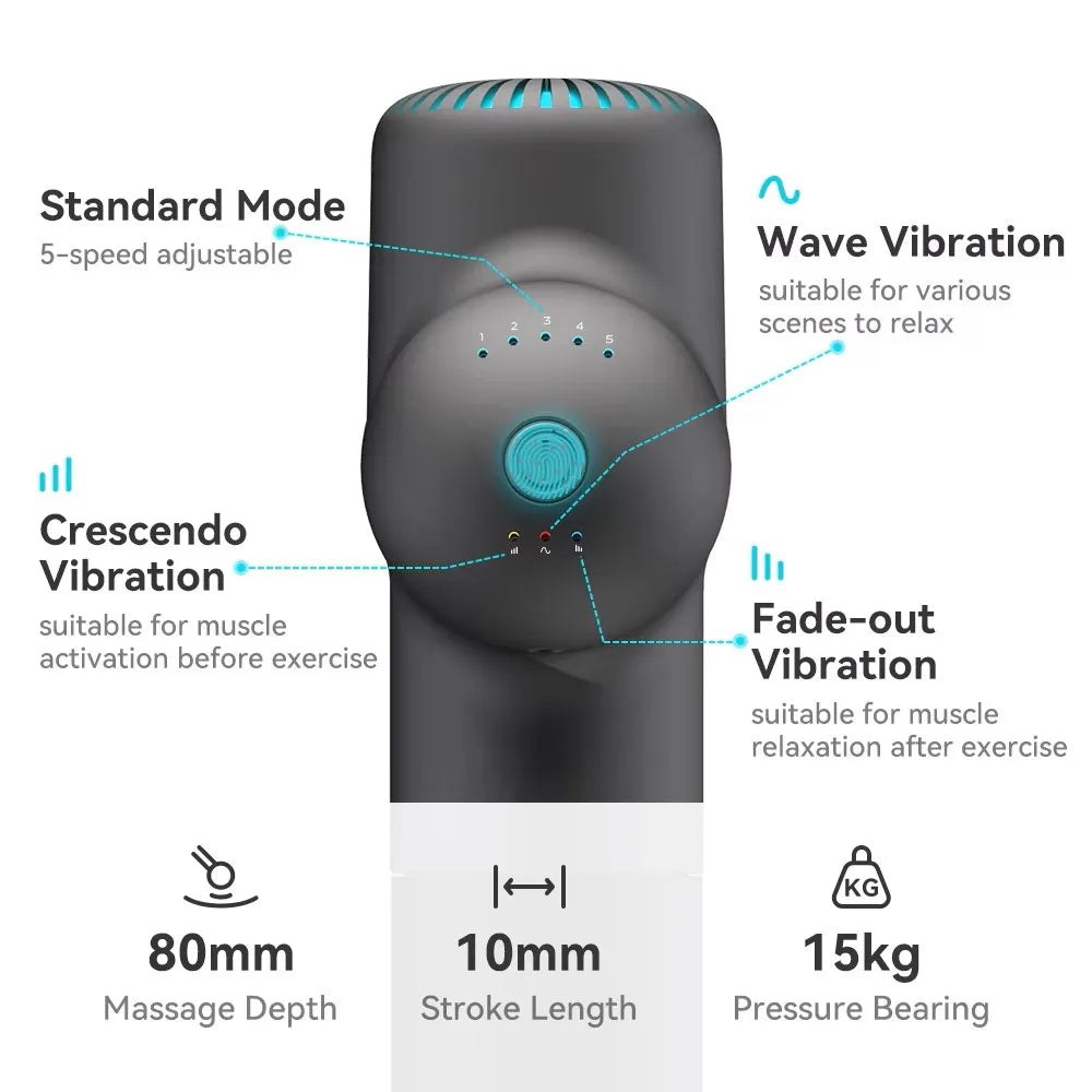 Diawaa Booster Massage Gun Electric Neck Massager 7.4V  Smart Hit Fascia Gun for Body Massage Relaxation Fitness Electric Muscle Massage