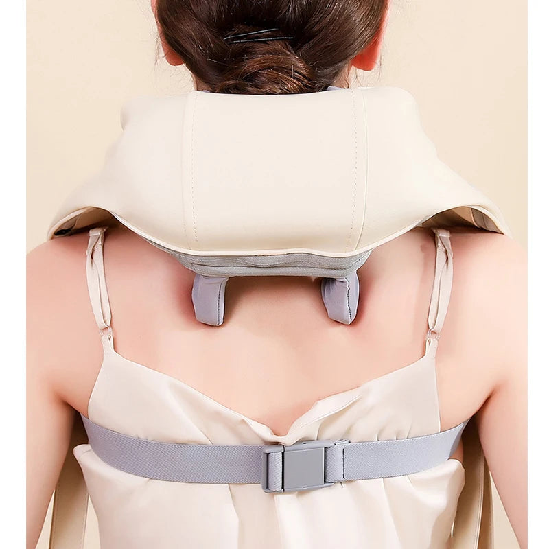 Diawaa Neck And Shoulder Massager Shawl with LED Red Light Kneading Spine Back Muscle for Home Use