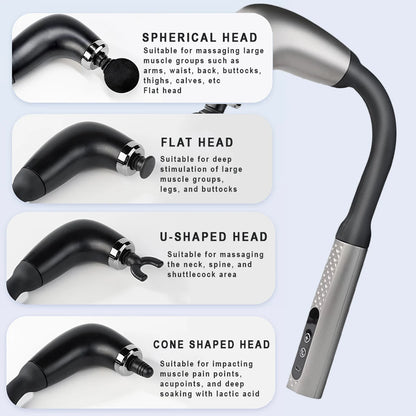 Diawaa Smart Fascia Gun Electric Massager Massage Hammer Electric Fascia Gun Home Handheld Hammer Back Artifact Christmas Gift