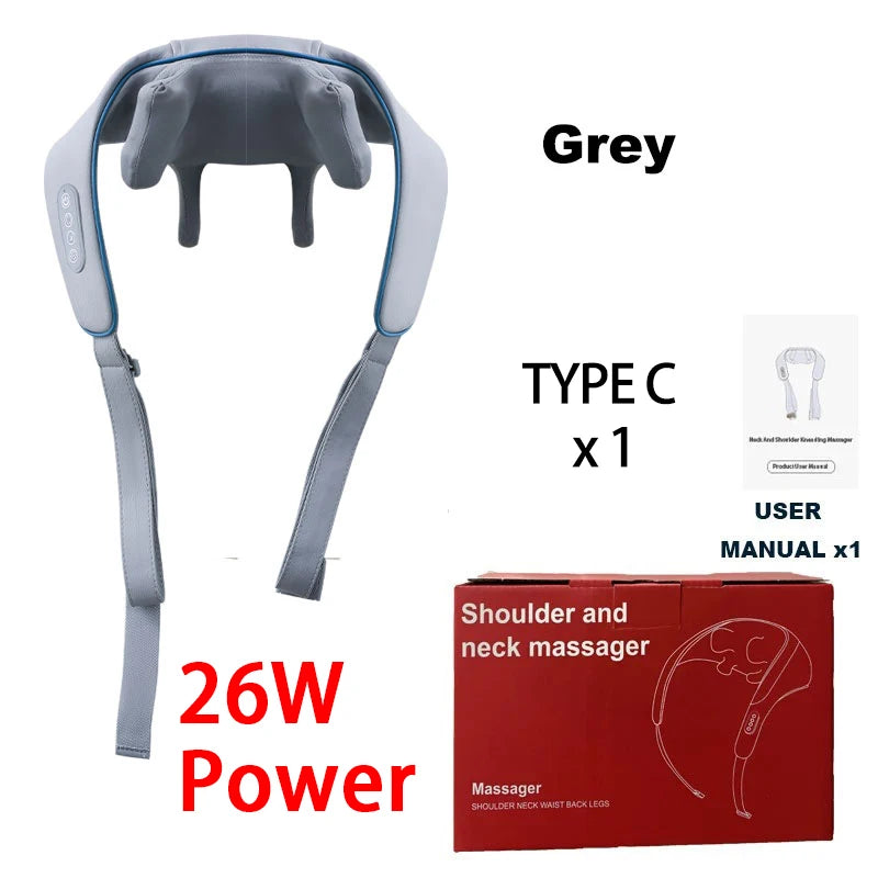 Diawaa Neck And Shoulder Massager Shawl with LED Red Light Kneading Spine Back Muscle for Home Use