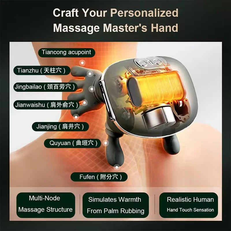 Diawaa Bionic Neck Shoulder Massager N7 Kneading Massager Shawl 3-Level Modes Neck Cervical Waist Leg Body Muscles Massage Pillow