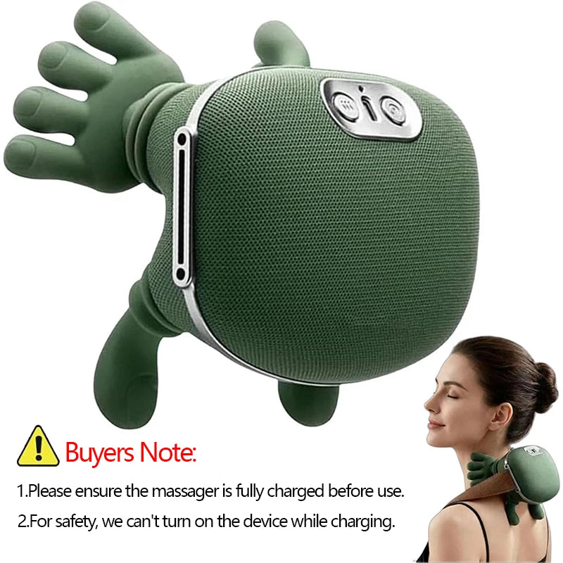 Diawaa Bionic Neck Shoulder Massager N7 Kneading Massager Shawl 3-Level Modes Neck Cervical Waist Leg Body Muscles Massage Pillow