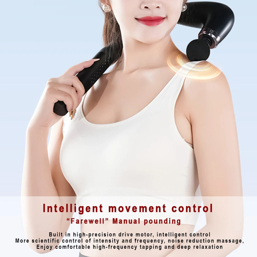 Diawaa Smart Fascia Gun Electric Massager Massage Hammer Electric Fascia Gun Home Handheld Hammer Back Artifact Christmas Gift