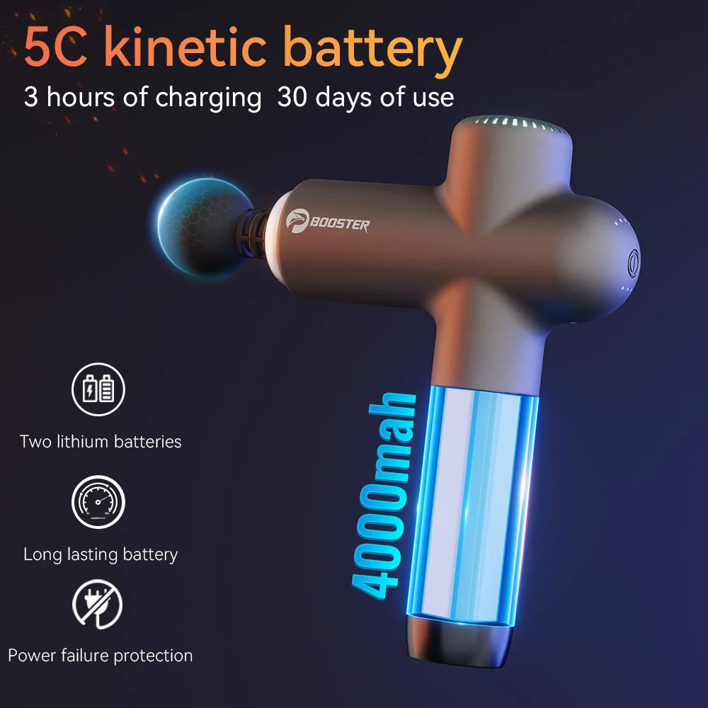 Diawaa Booster Massage Gun Electric Neck Massager 7.4V  Smart Hit Fascia Gun for Body Massage Relaxation Fitness Electric Muscle Massage