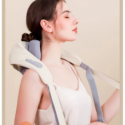 Diawaa Neck And Shoulder Massager Shawl with LED Red Light Kneading Spine Back Muscle for Home Use