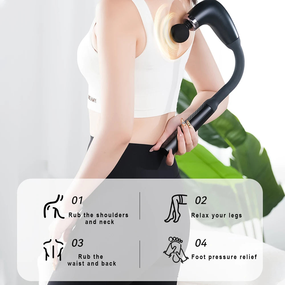 Diawaa Smart Fascia Gun Electric Massager Massage Hammer Electric Fascia Gun Home Handheld Hammer Back Artifact Christmas Gift