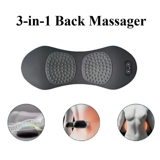 Multi-functional 3-in-1 Triple Fusion Back Massager with Heat Therapy