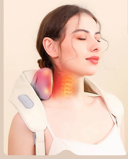 Diawaa Neck And Shoulder Massager Shawl with LED Red Light Kneading Spine Back Muscle for Home Use